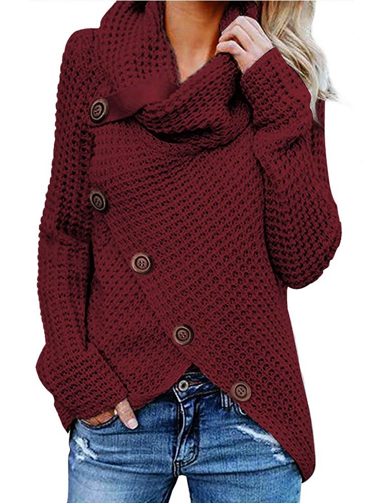 Dominique | Knitted O-neck sweater for women