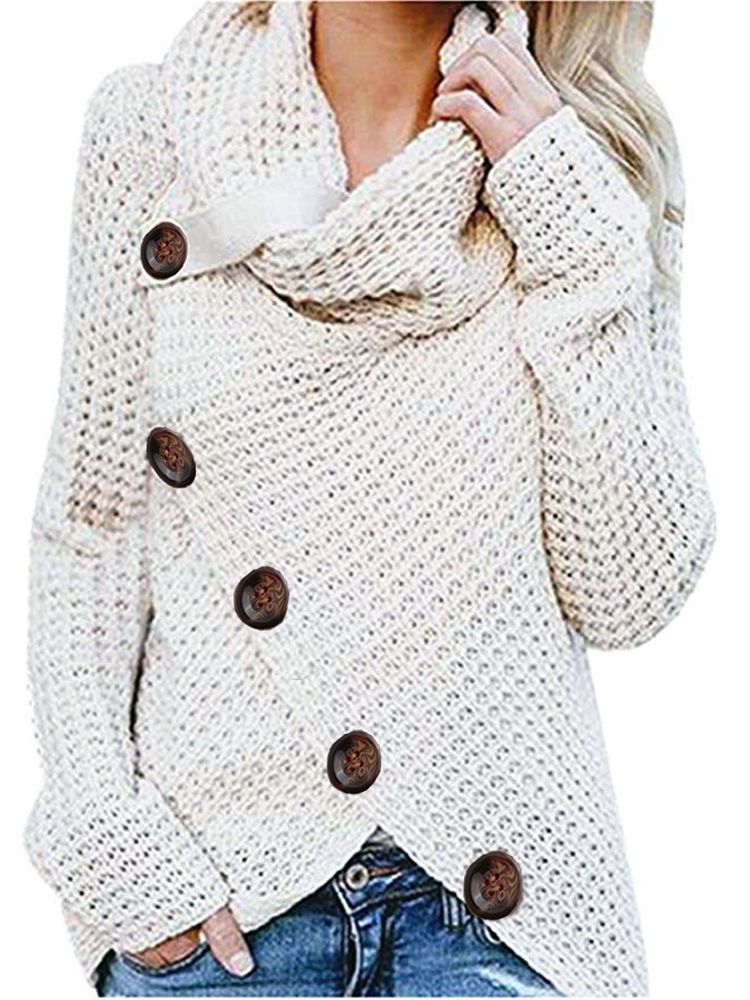 Dominique | Knitted O-neck sweater for women