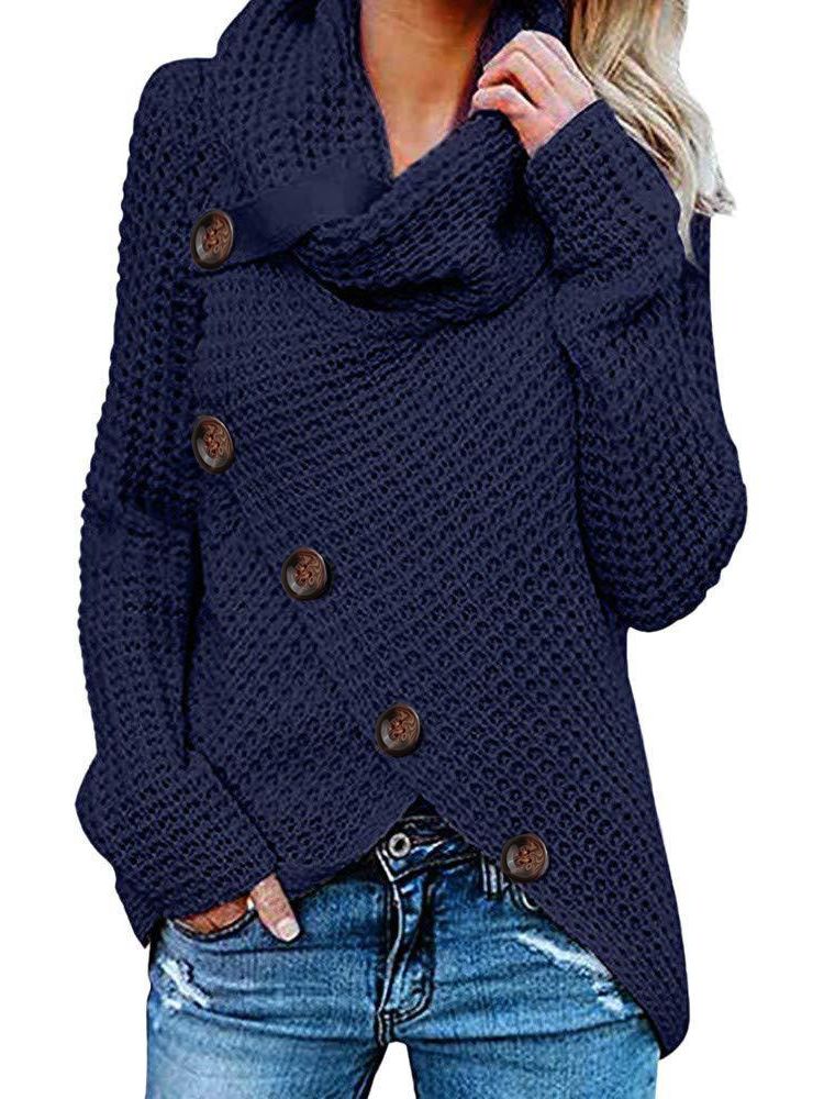 Dominique | Knitted O-neck sweater for women