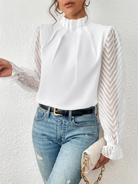 Arpina® | Elegant Top With Ruffle Sleeves