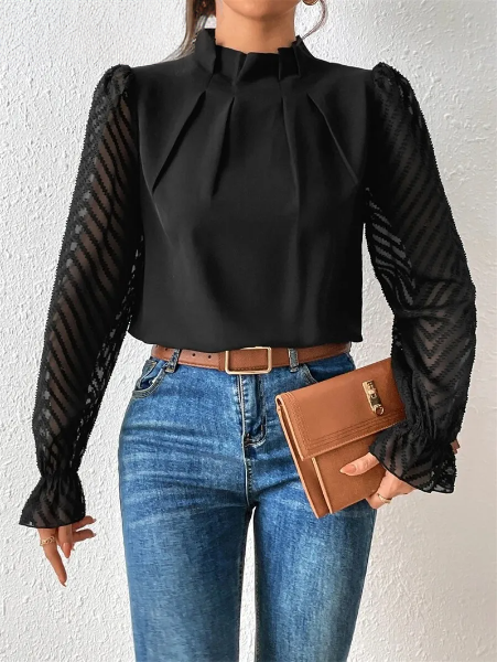 Arpina® | Elegant Top With Ruffle Sleeves