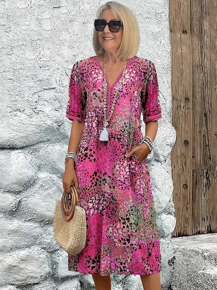 Elisa® | Vibrant midi length dress