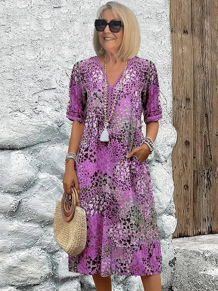 Elisa® | Vibrant midi length dress
