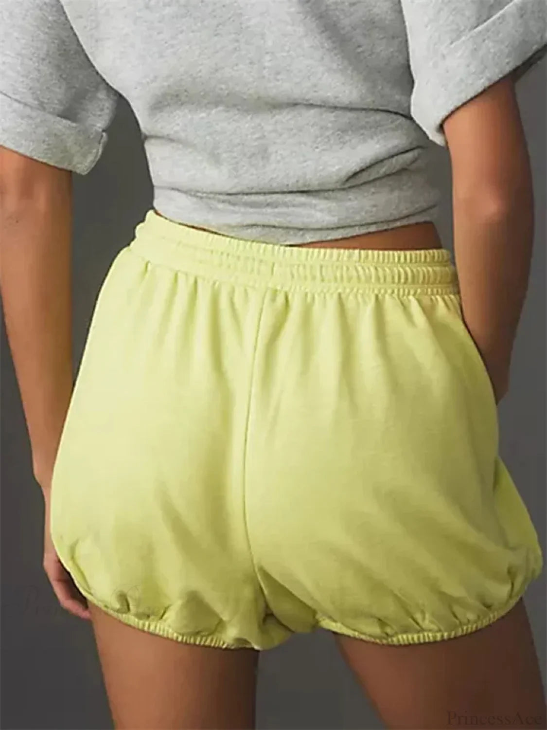Drawstring Mid Waist Loose Short