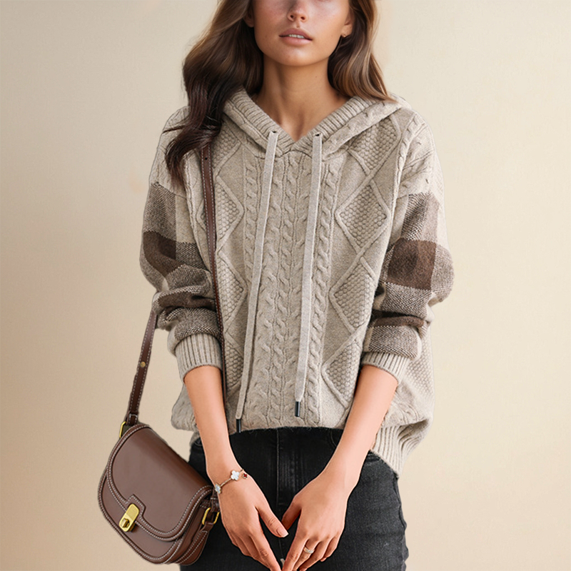 Karen | Jacquard sweater with hood
