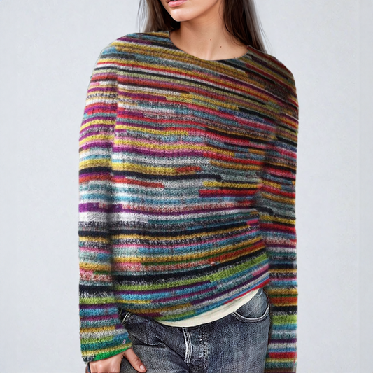 Paula | Colorful striped knit sweater