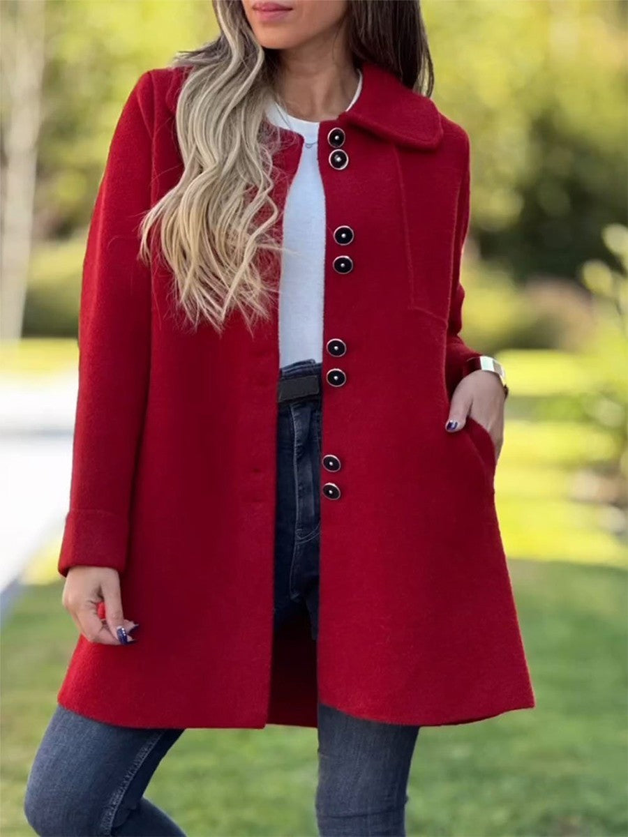 Harper | Women's Single-Breasted Knee Length Coat
