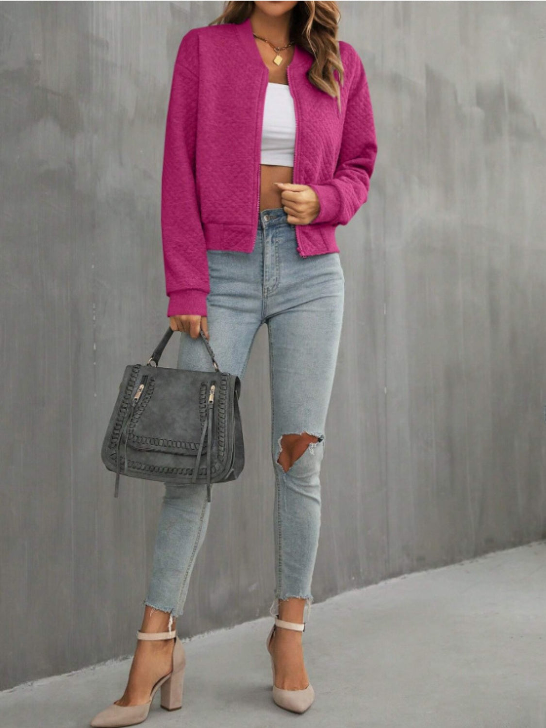Ines | Long sleeve jacket with zip