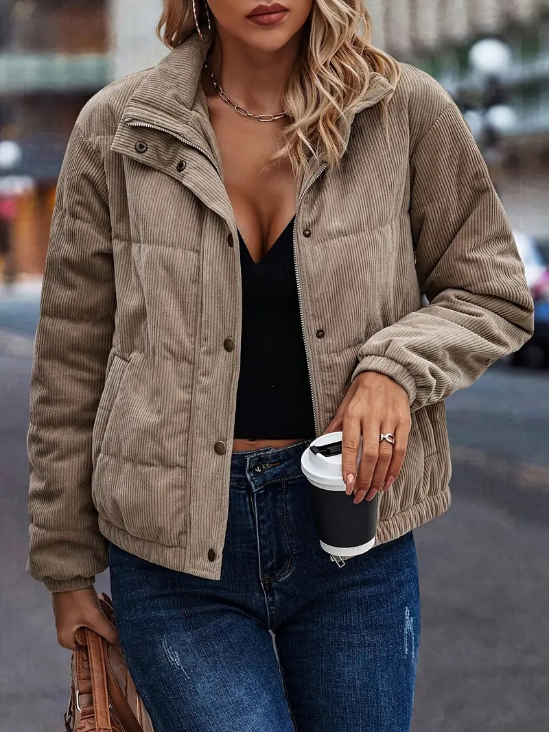 Leila | Woven quilted coat