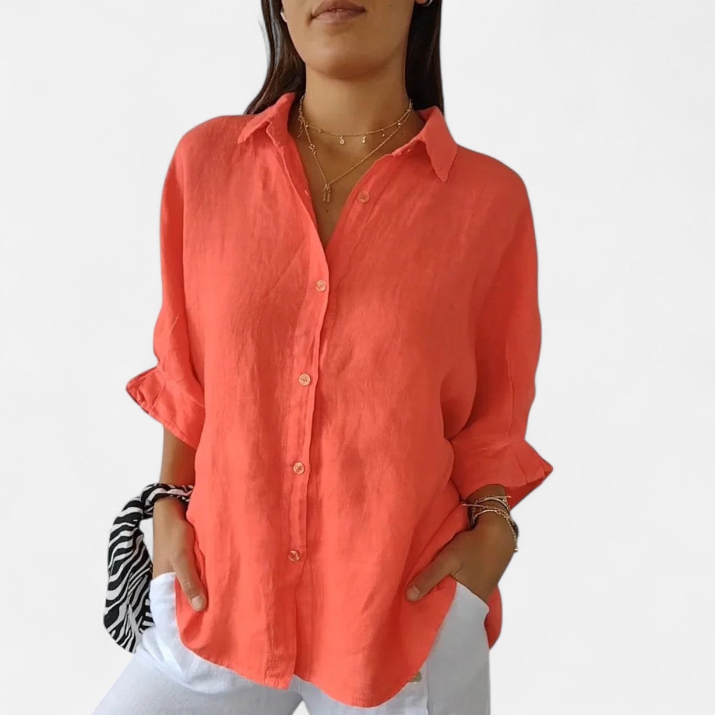 Malena® | Chemise d'été en lin pour femme Grace without effort, elegance respirante