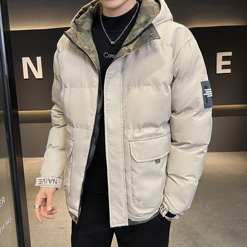 Rita | Men's hooded down jacket with quilted design