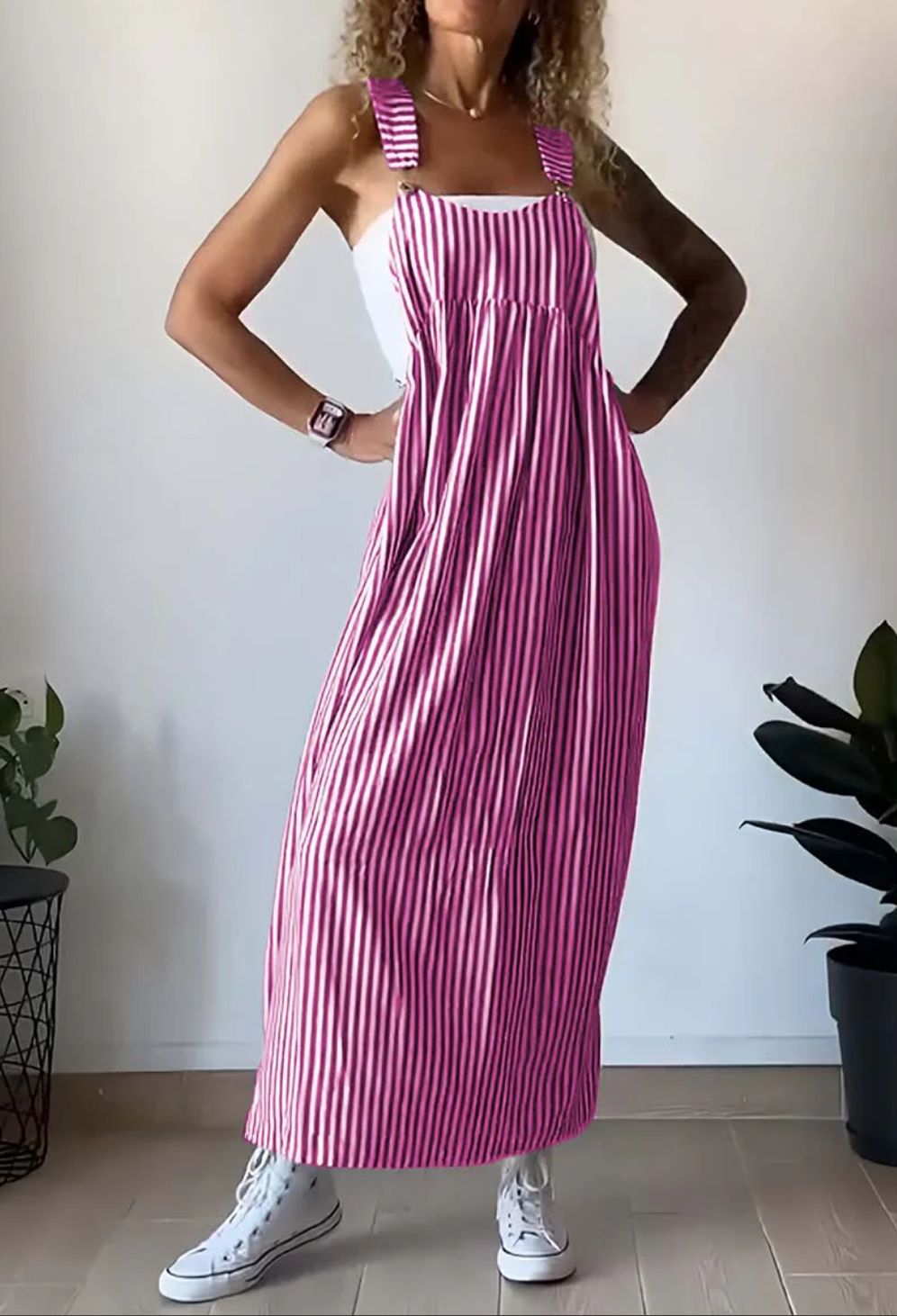 Ilenia® | Casual Striped Overalls