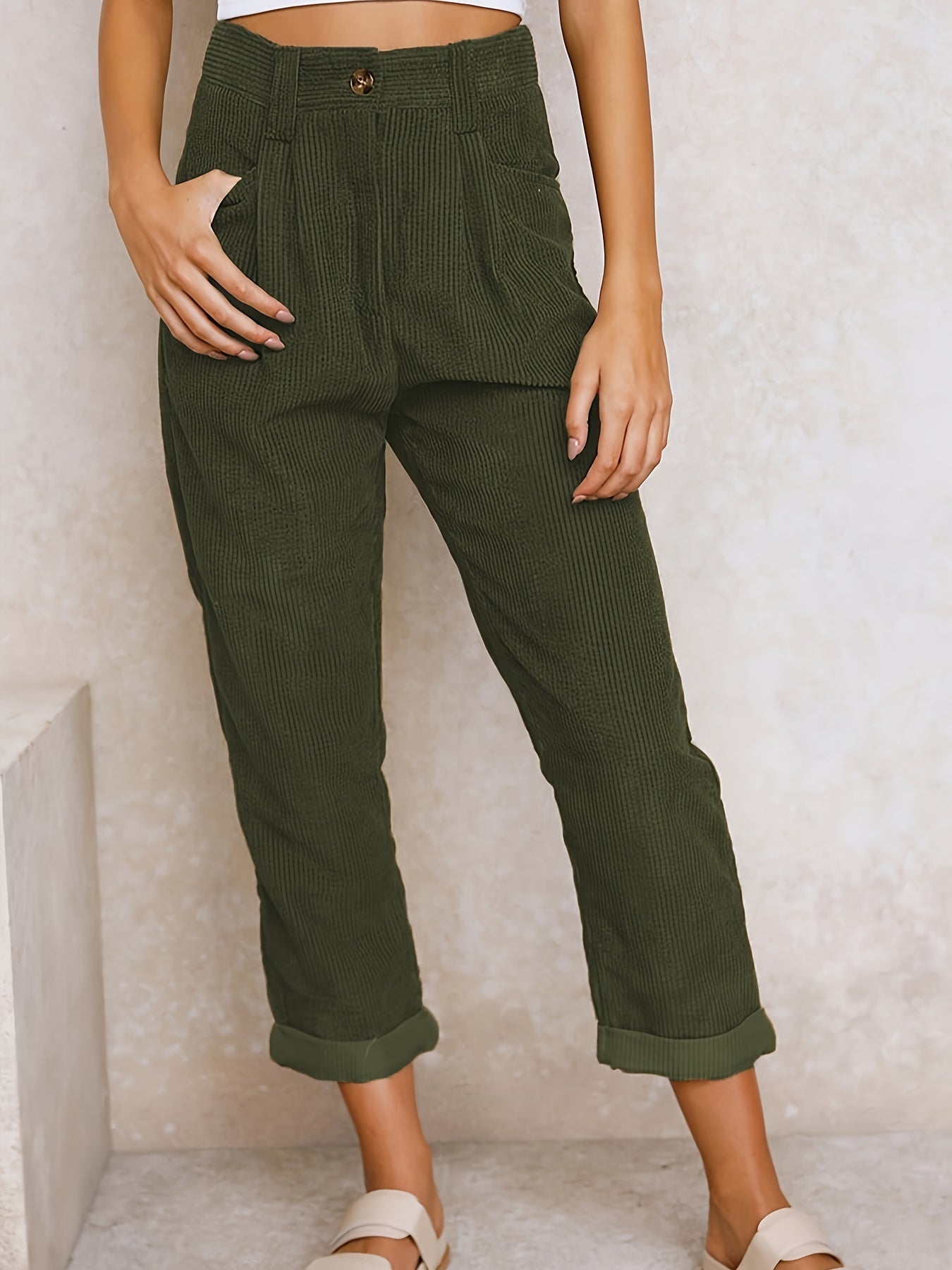 Hilda® | straight leg corduroy trousers for women