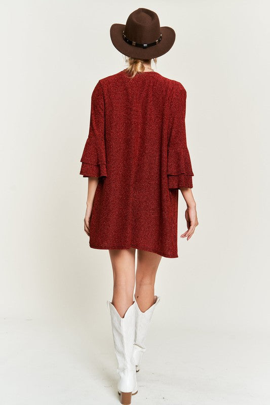 Matilde | Glittery kimono cardigan with bell sleeves