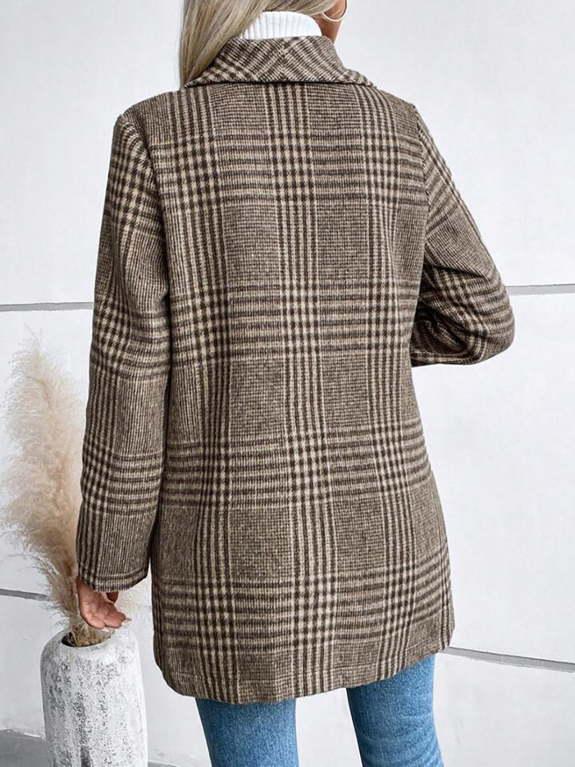 Esther | Checked, long-sleeved jacket with a collar