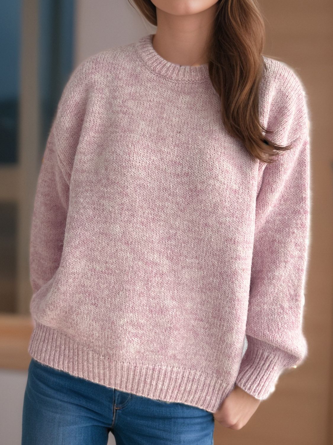 Hortensia | Crew neck sweater with long sleeves
