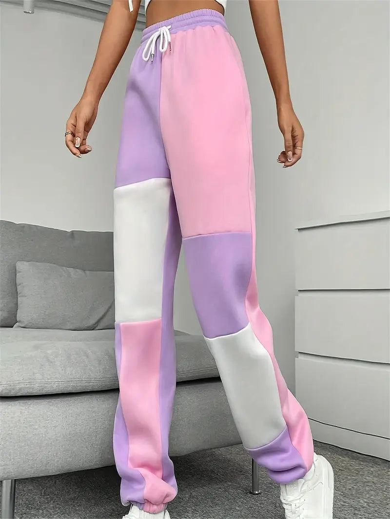 Jimena | Stylish jogging pants with a color block design