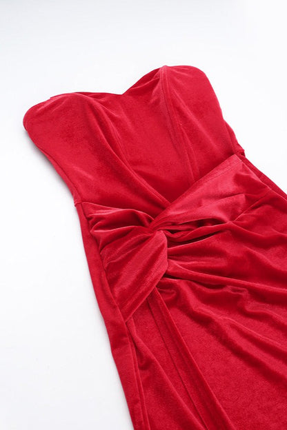 Boned Corset Velvet Party Dress