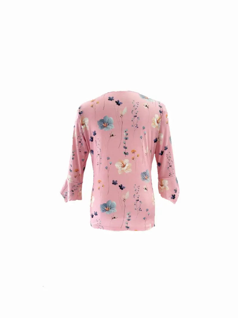 Morgan® | Floral Print Top With Buttons And Flared Sleeves