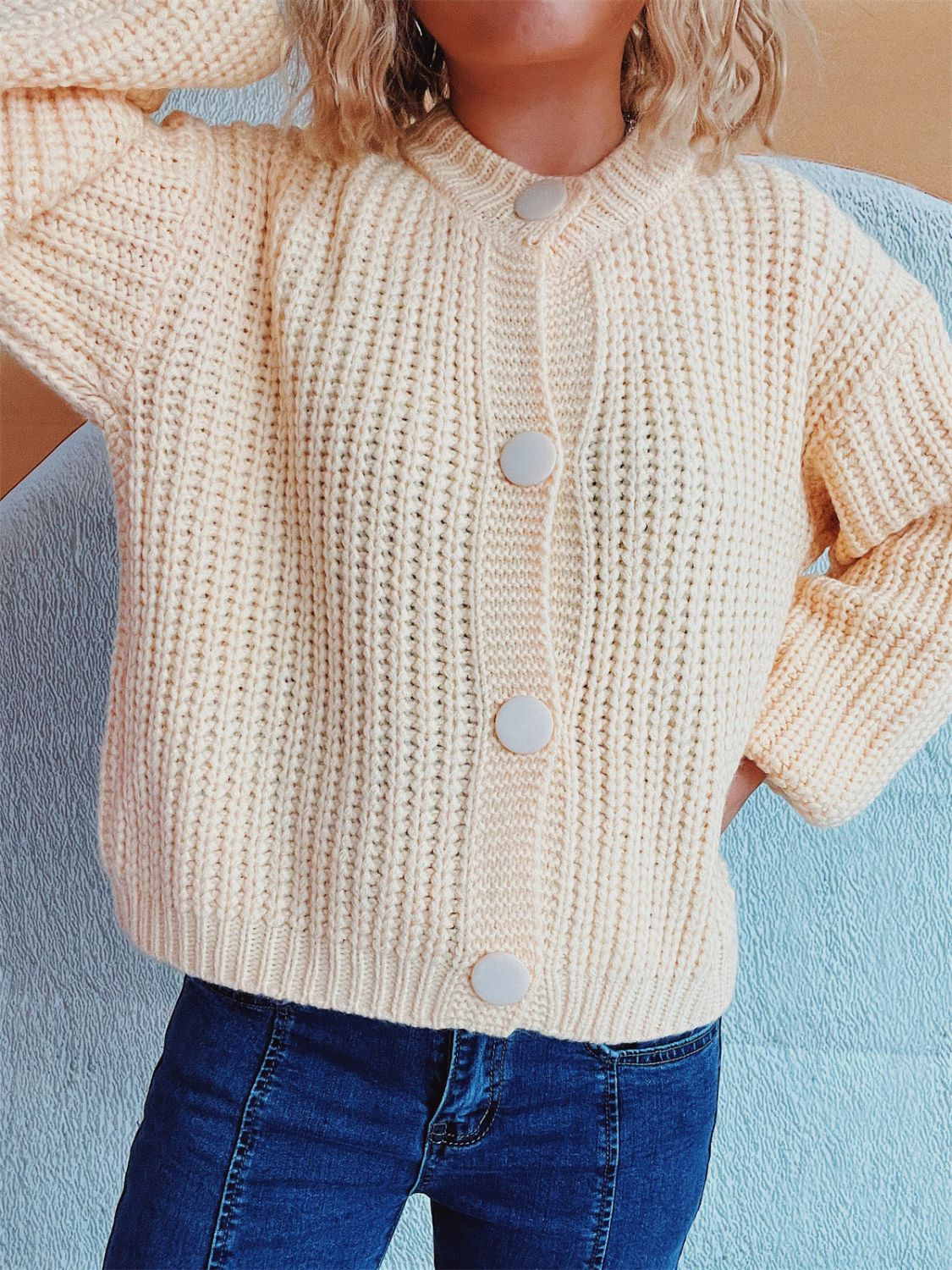 Adelheid | Long sleeve cardigan with buttons