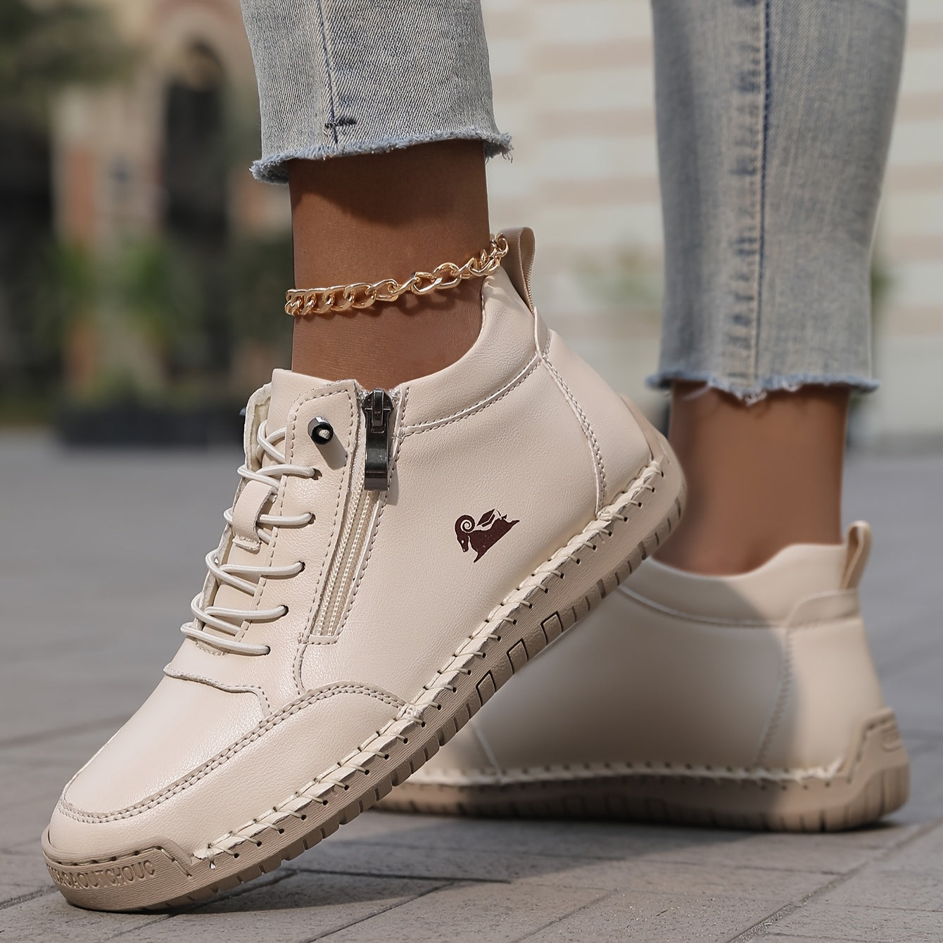 Danielle | Women Spring Zip Up Walking Sneakers