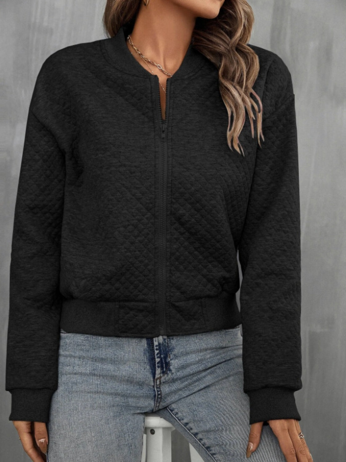 Ines | Long sleeve jacket with zip