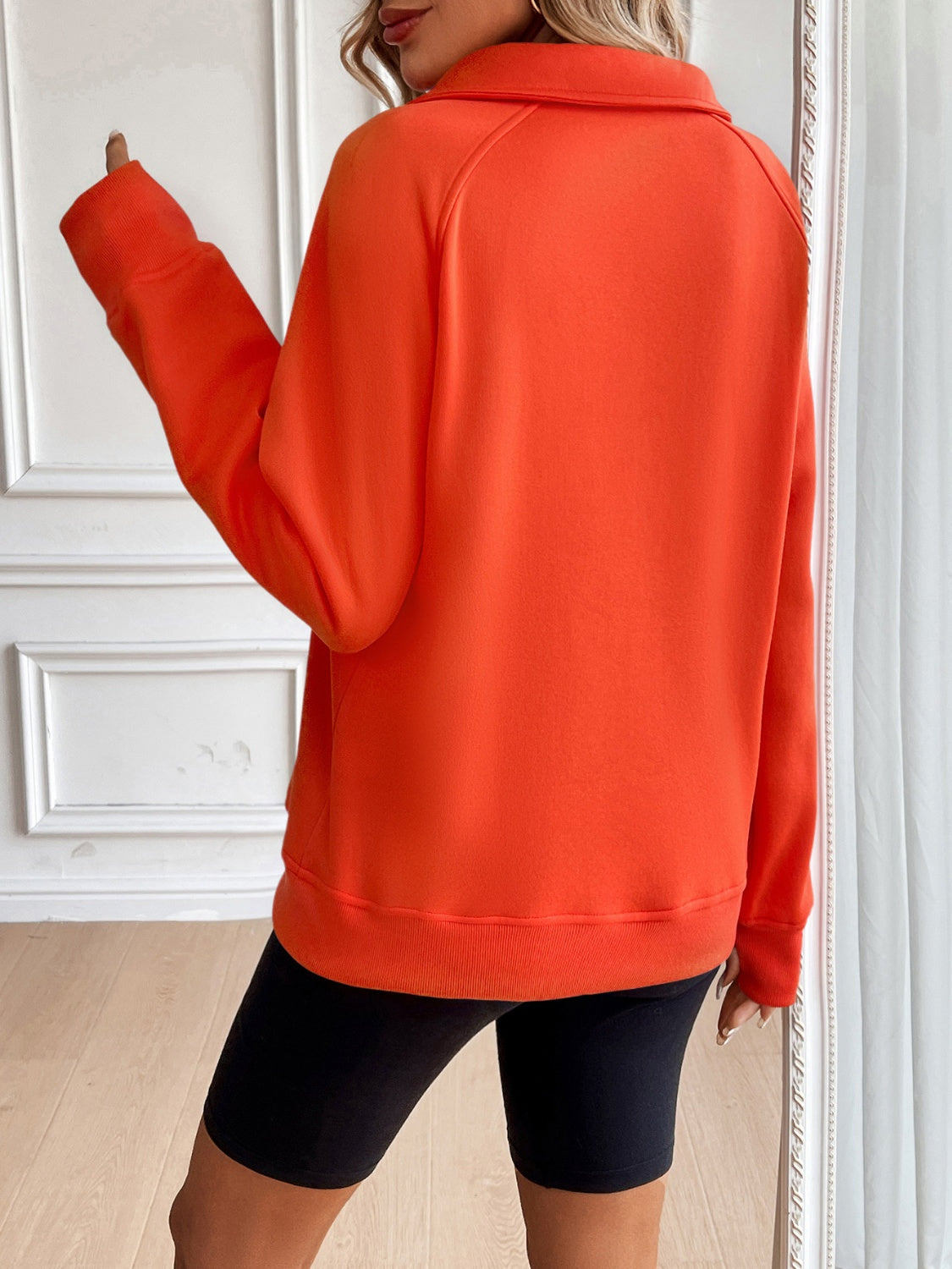 Nina | Ivy Lane half zip sweatshirt with raglan sleeves