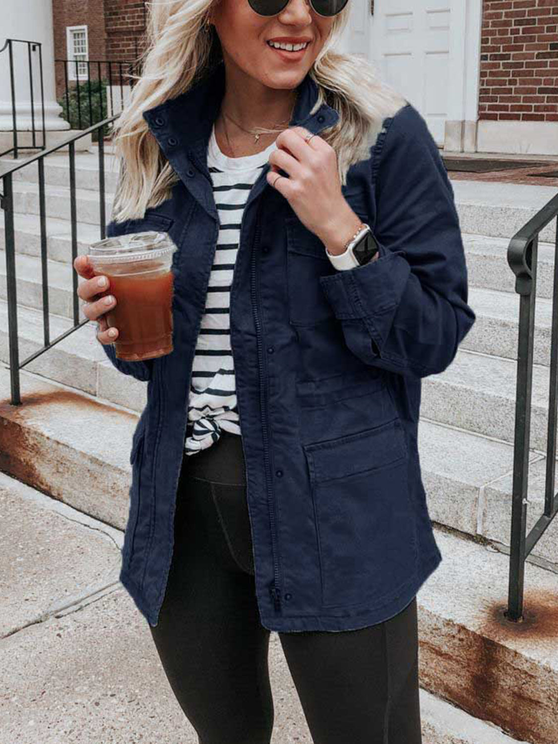Carolina | Long sleeve zip jacket with pockets