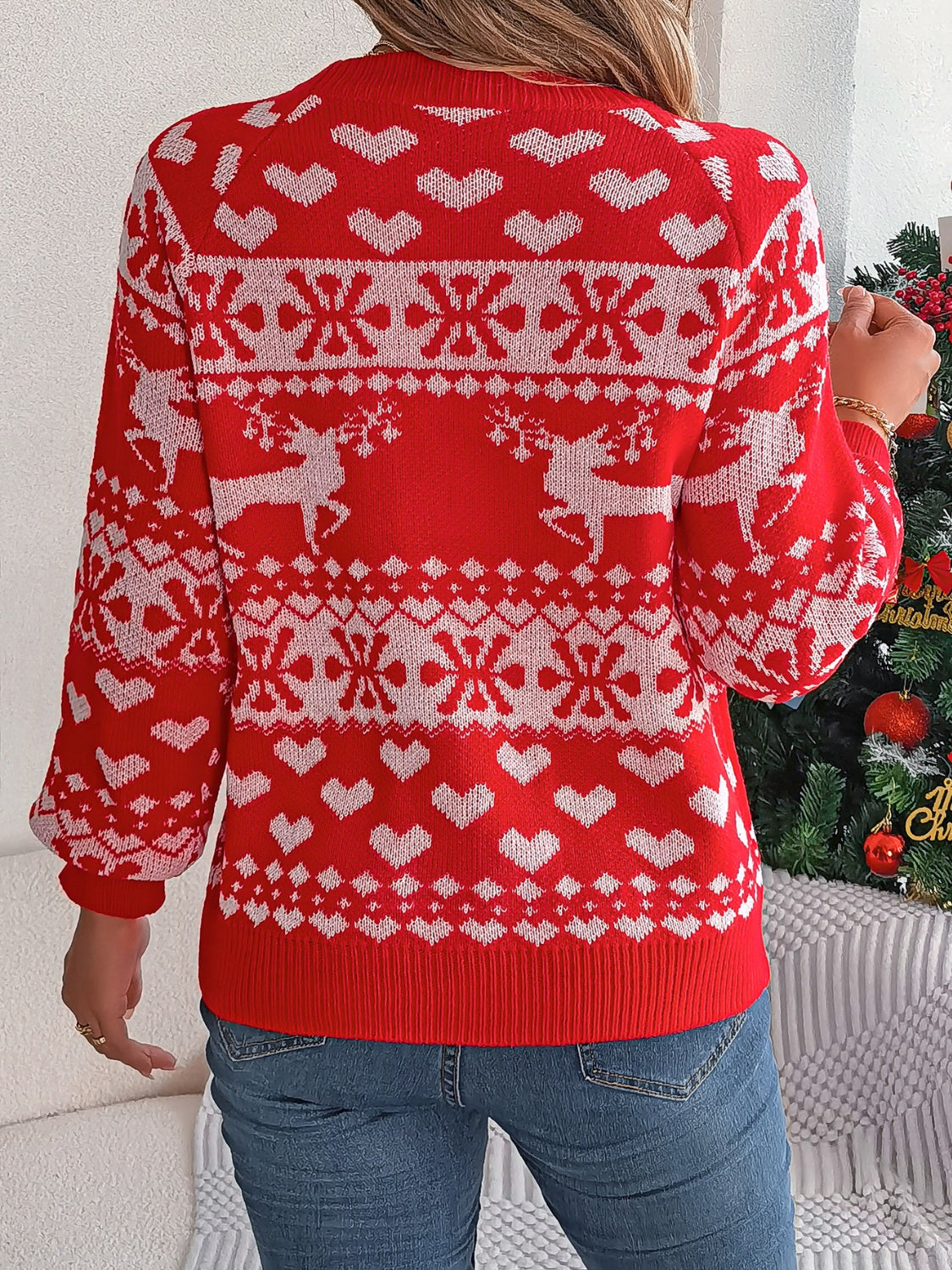 Corina | Christmas Element crew neck long sleeve sweater