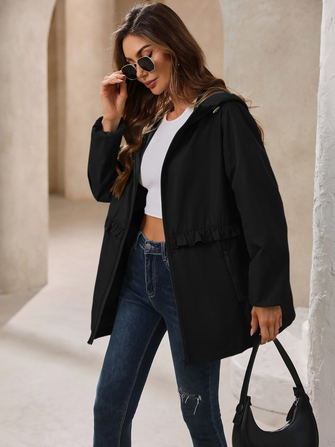 Paulina | Waterproof, long-sleeved outdoor windbreaker with hood