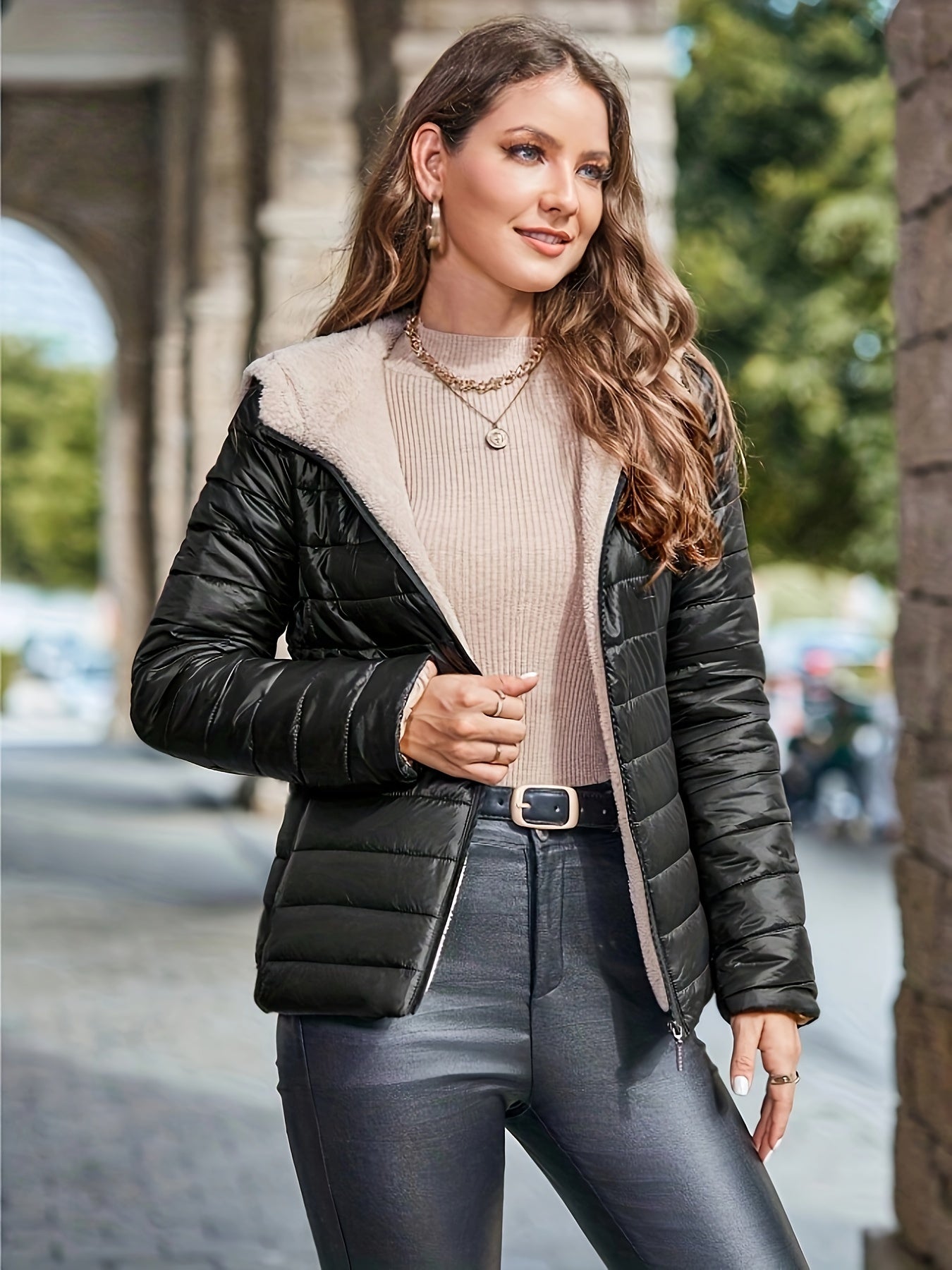 Henriette | Long down jacket with hood