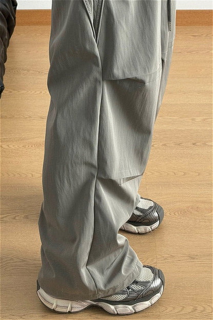 Solid Paneled Quick Dry Casual Pants