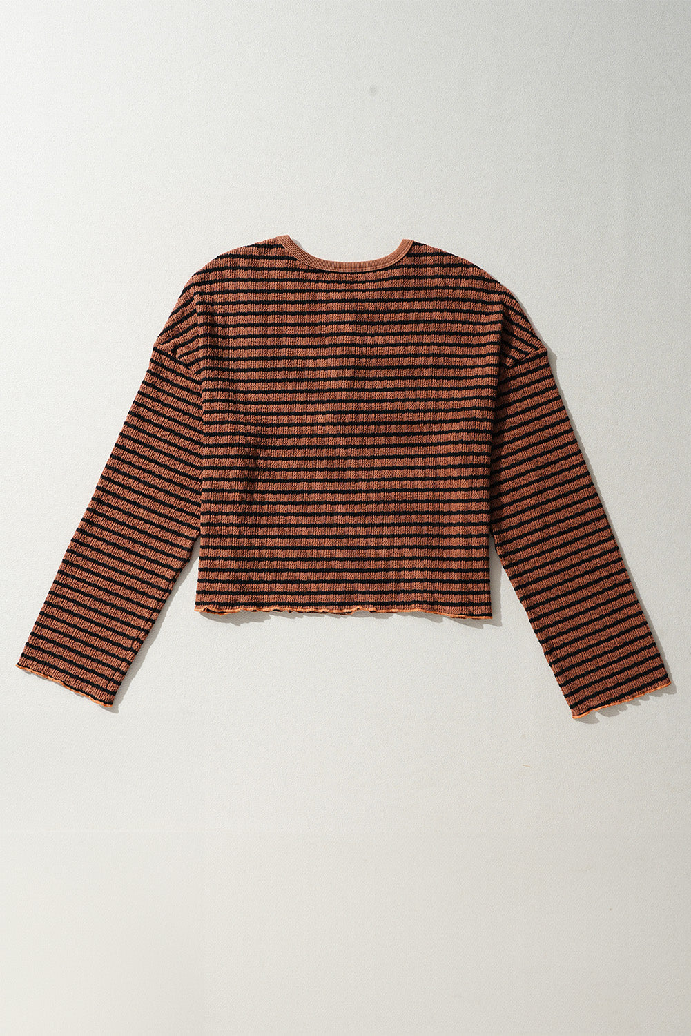 Tania | Striped long sleeve blouse with half buttons