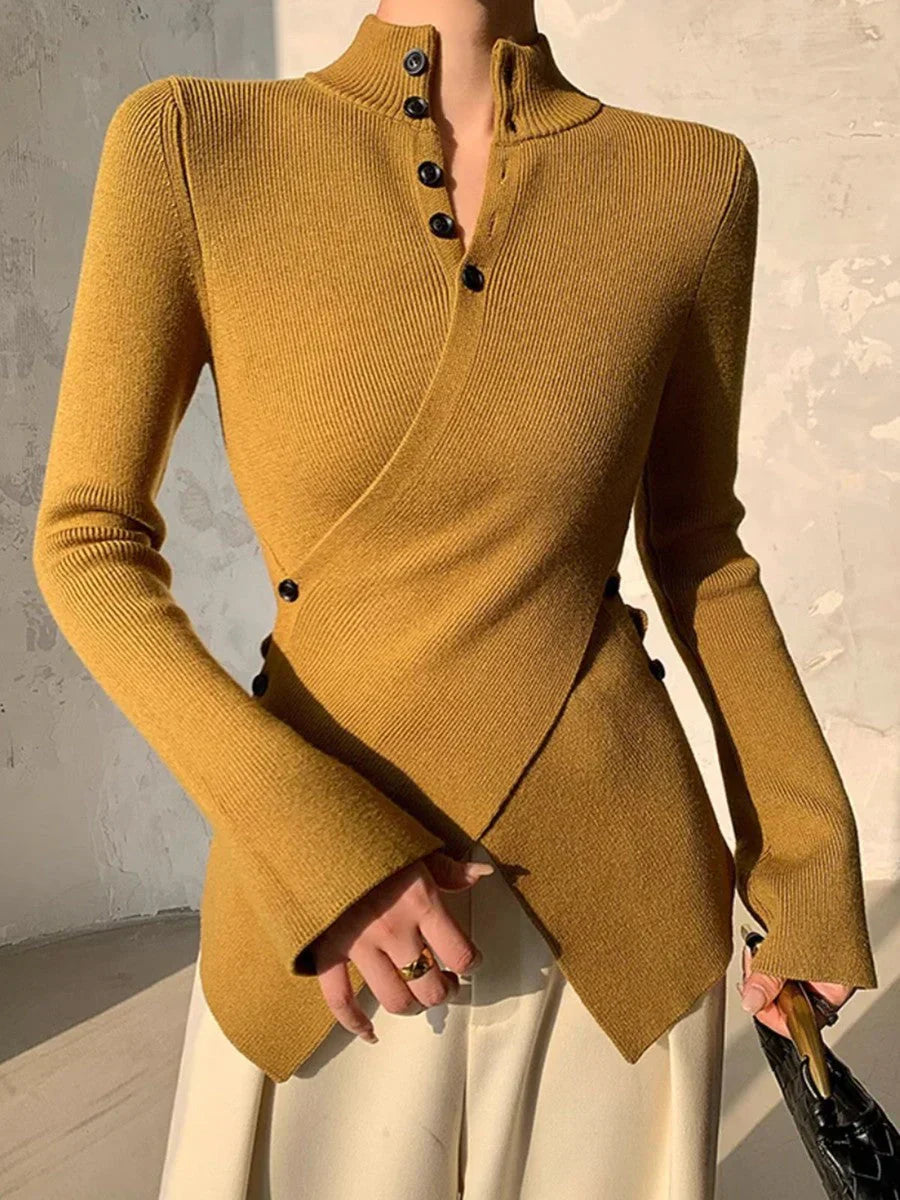 Sabina® | High-Quality Knitted Sweater With A High Neck