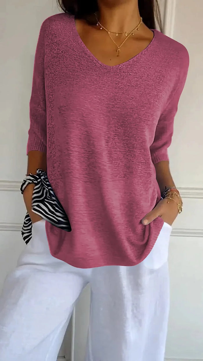 Jacinta® | Casual, Loose-Fitting Top With Half-Length Sleeves