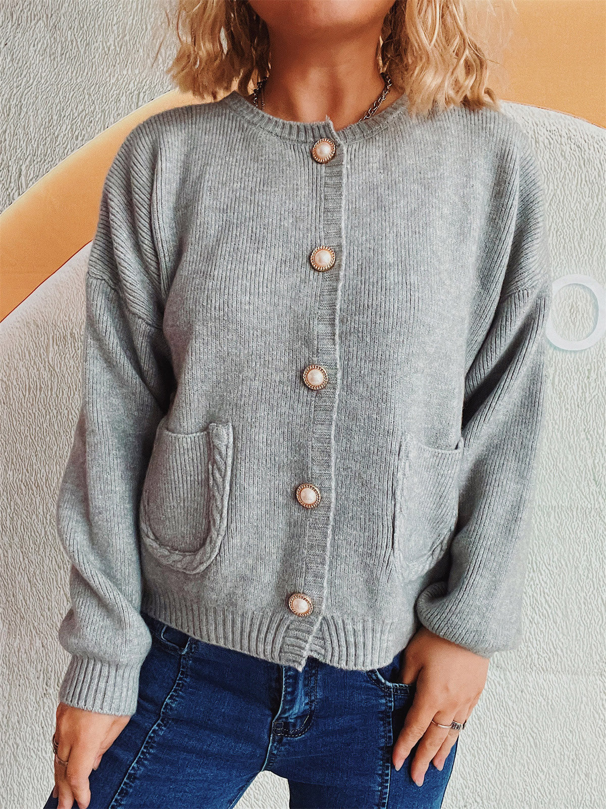 Helene | Long sleeve cardigan with buttons