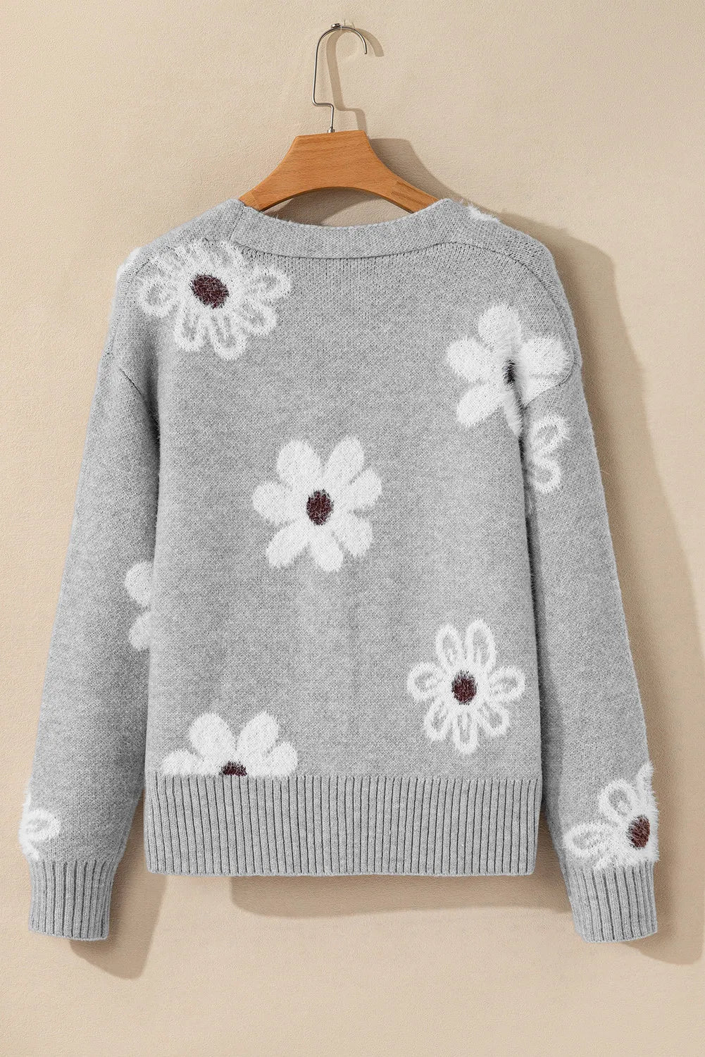 Isabel | Floral button down long sleeve cardigan