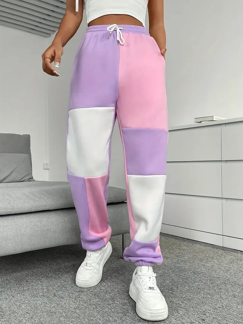 Jimena | Stylish jogging pants with a color block design