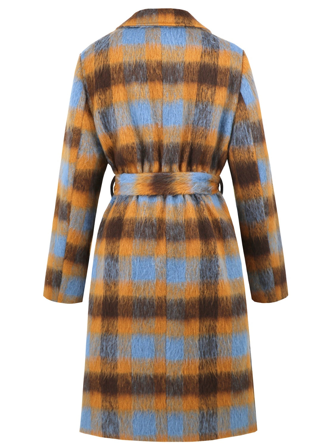 Romina | Tied checked coat with collar