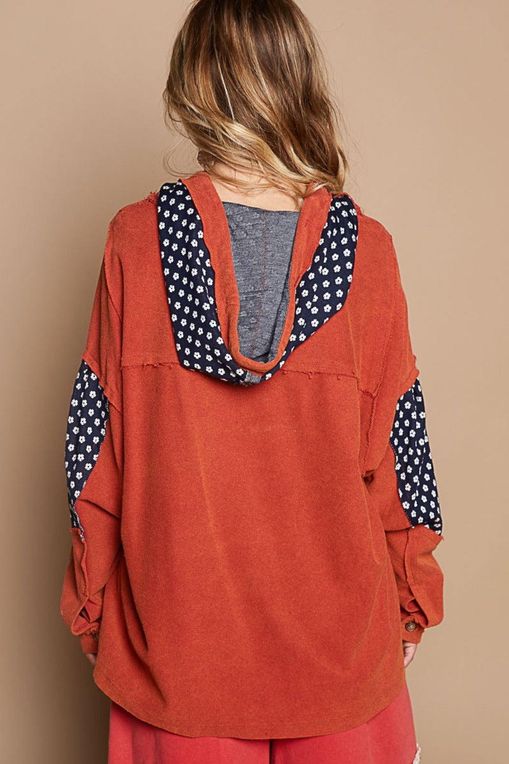 Penélope | POL Star Patchwork Raw Edge French Terry Hoodie