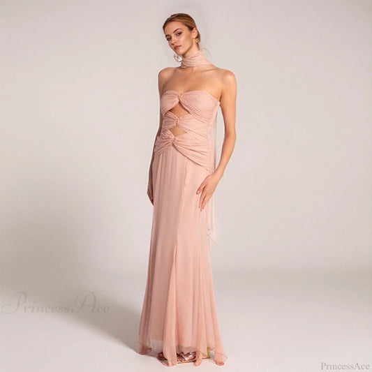 Early Fall Fish Tail Hollow Chiffon Prom Dress