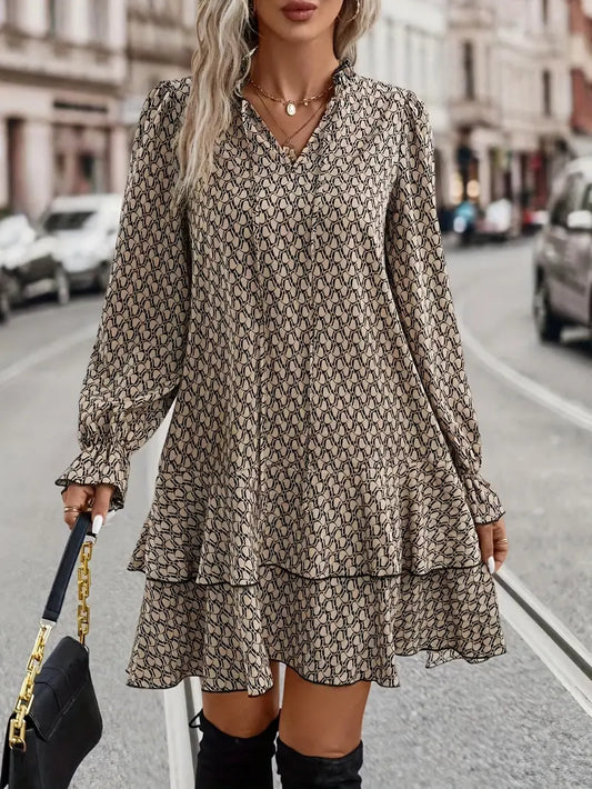 Violeta® | Women's long-sleeved V-neck dress