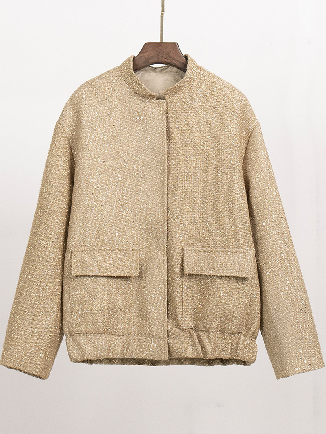 Josefa | Long sleeve jacket with sequin detail and pockets