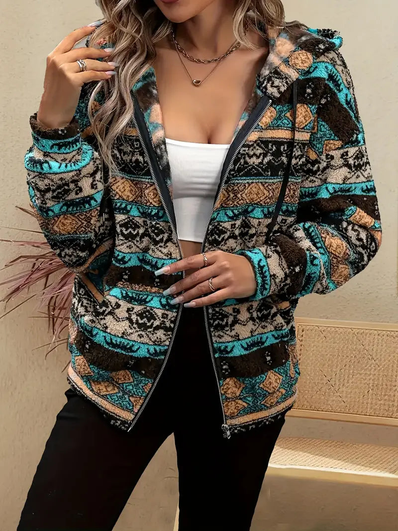 Gladys | Plush jacket with hood