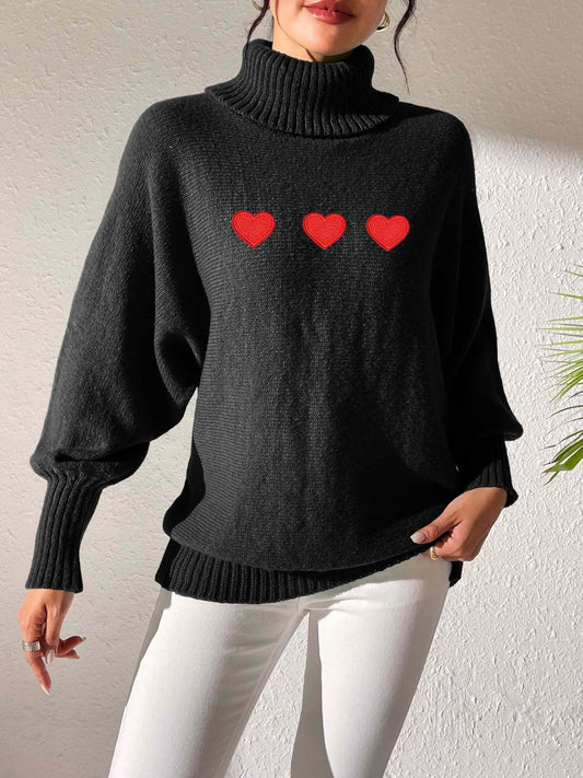 Monica | Heart turtleneck with long sleeves