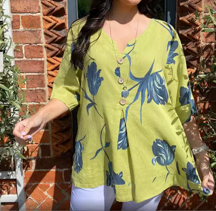 Paola® | Long Sleeve Blouse With Flowers