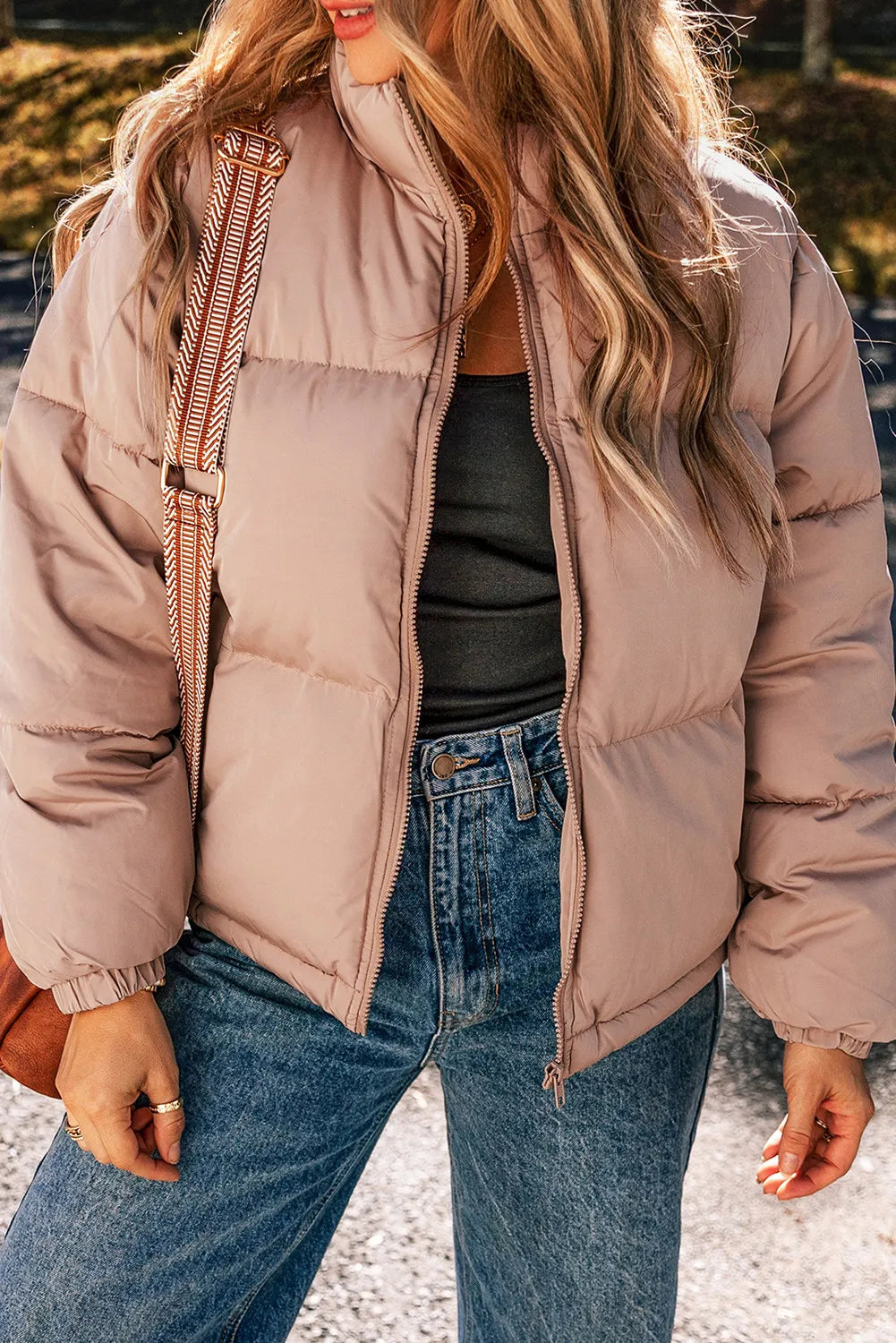 Ana Maria | Long-sleeved winter coat with turtleneck and zip