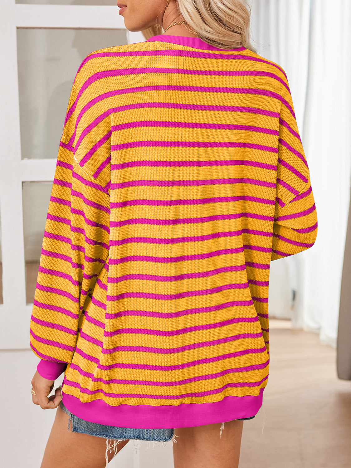 Anita | Lovelet striped contrast long sleeve sweatshirt