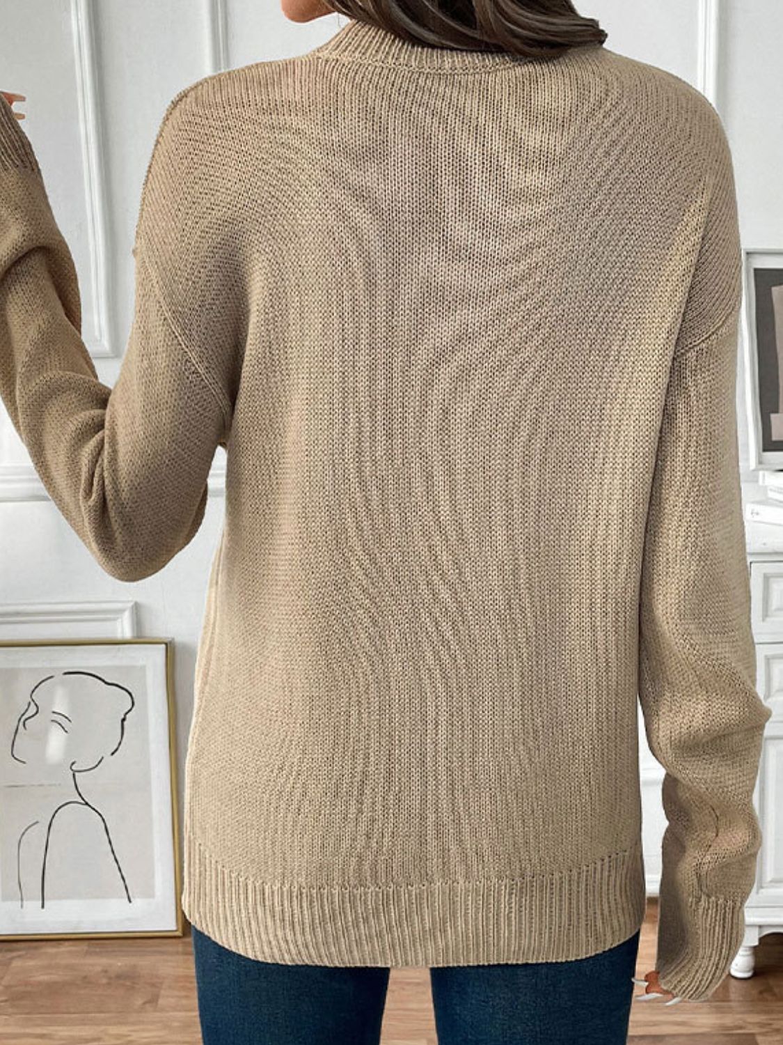 Cintia | Perfee Cherry crew neck long sleeve sweater