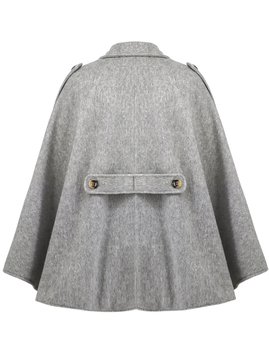 Rita | Double-breasted poncho with tie belt